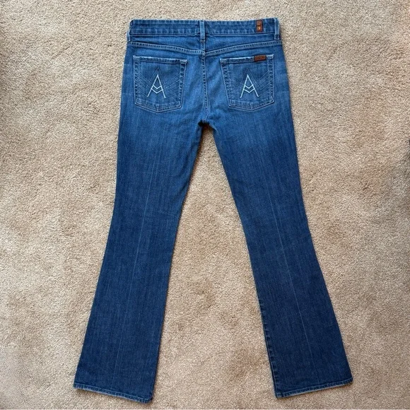 7 For All Mankind A Pocket Bootcut Jeans Size 30 USA - Picture 4 of 13